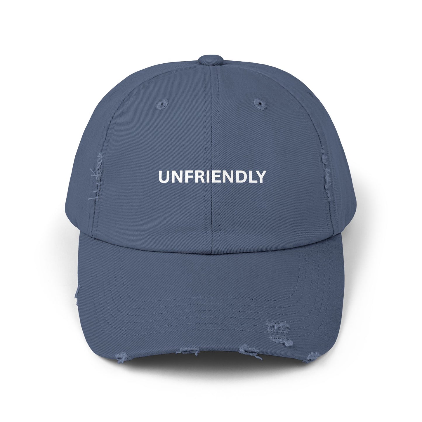 UNFRIENDLY Unisex Distressed Cap