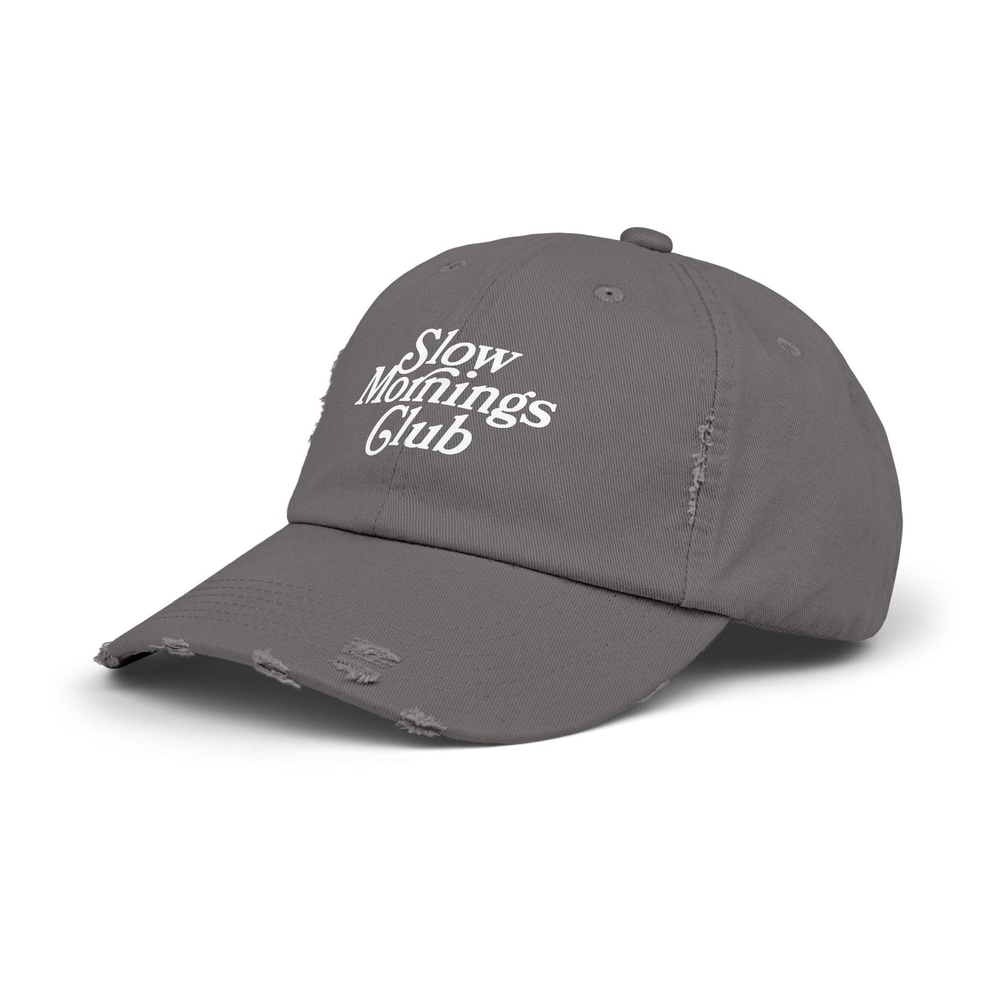 Slow Mornings Club Distressed Dad Hat