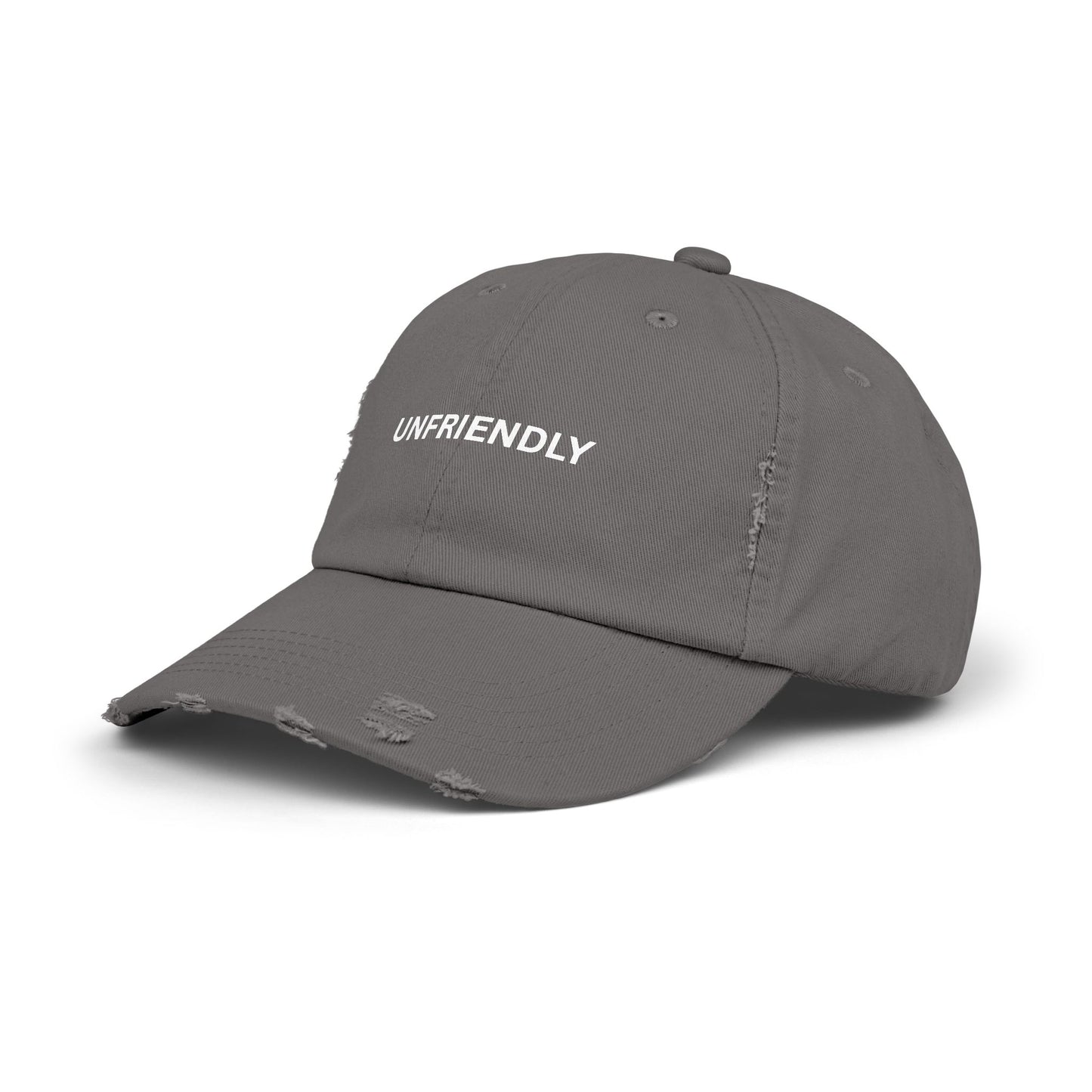 UNFRIENDLY Unisex Distressed Cap
