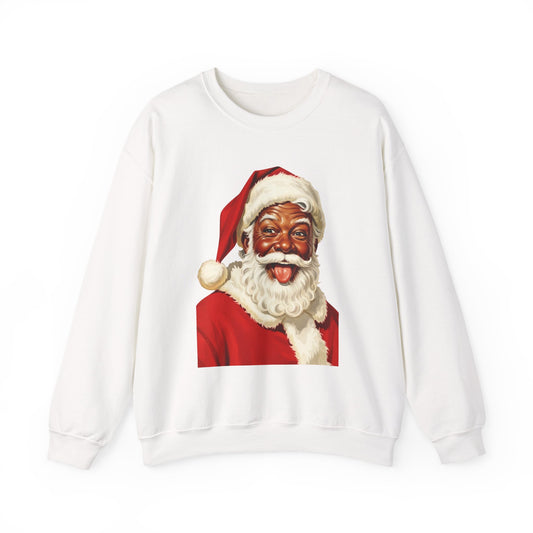 Black Santa Unisex Heavy Blend™ Crewneck Sweatshirt