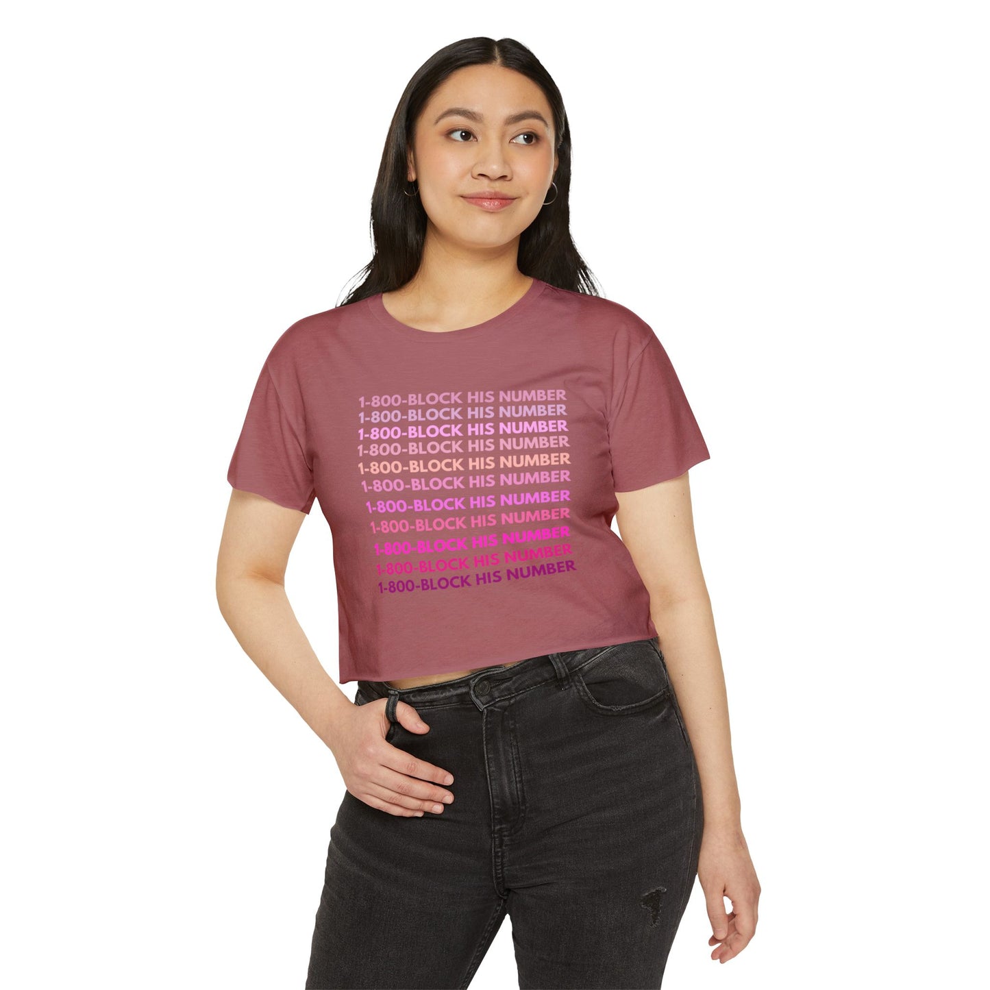 Block His Number Festival Crop Top