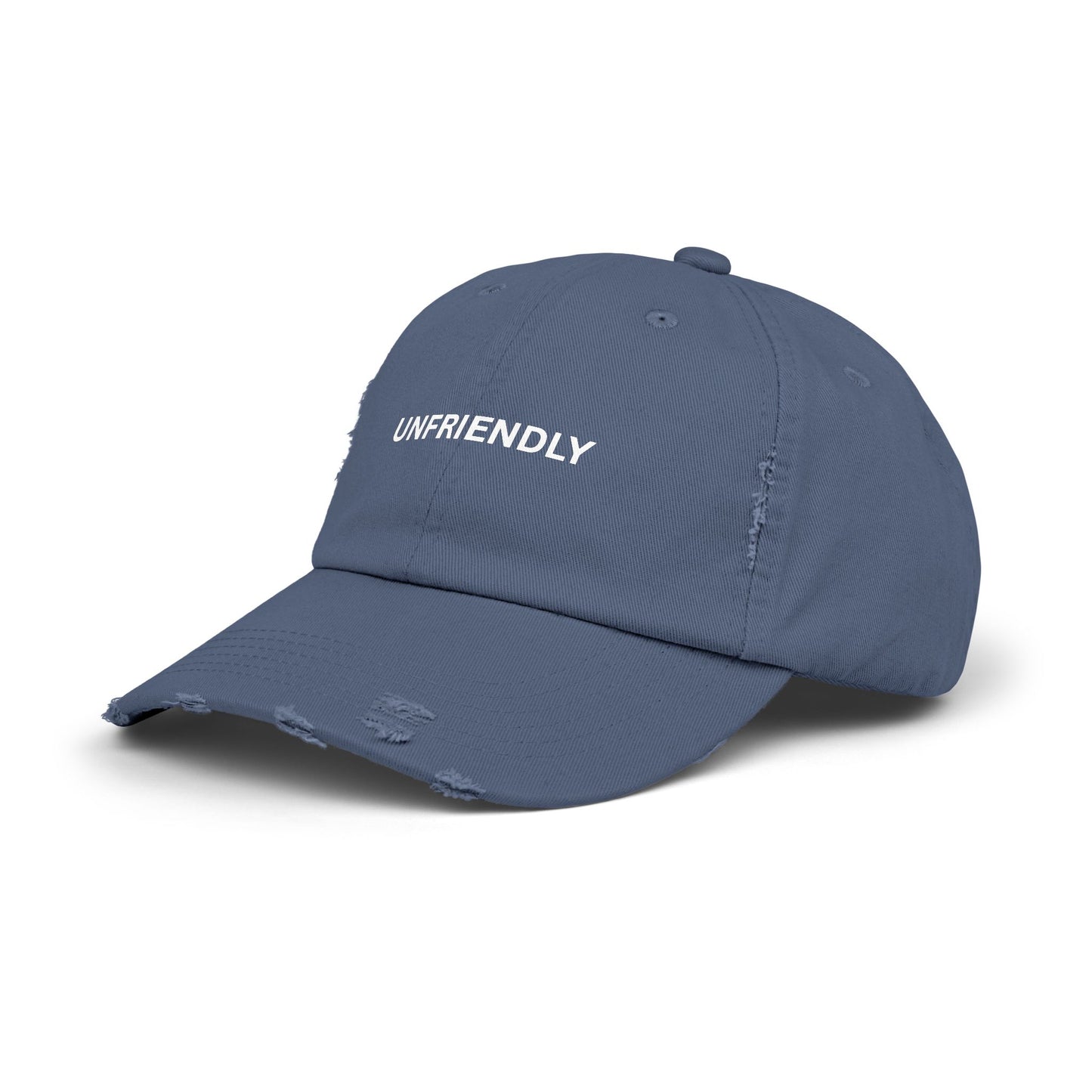 UNFRIENDLY Unisex Distressed Cap