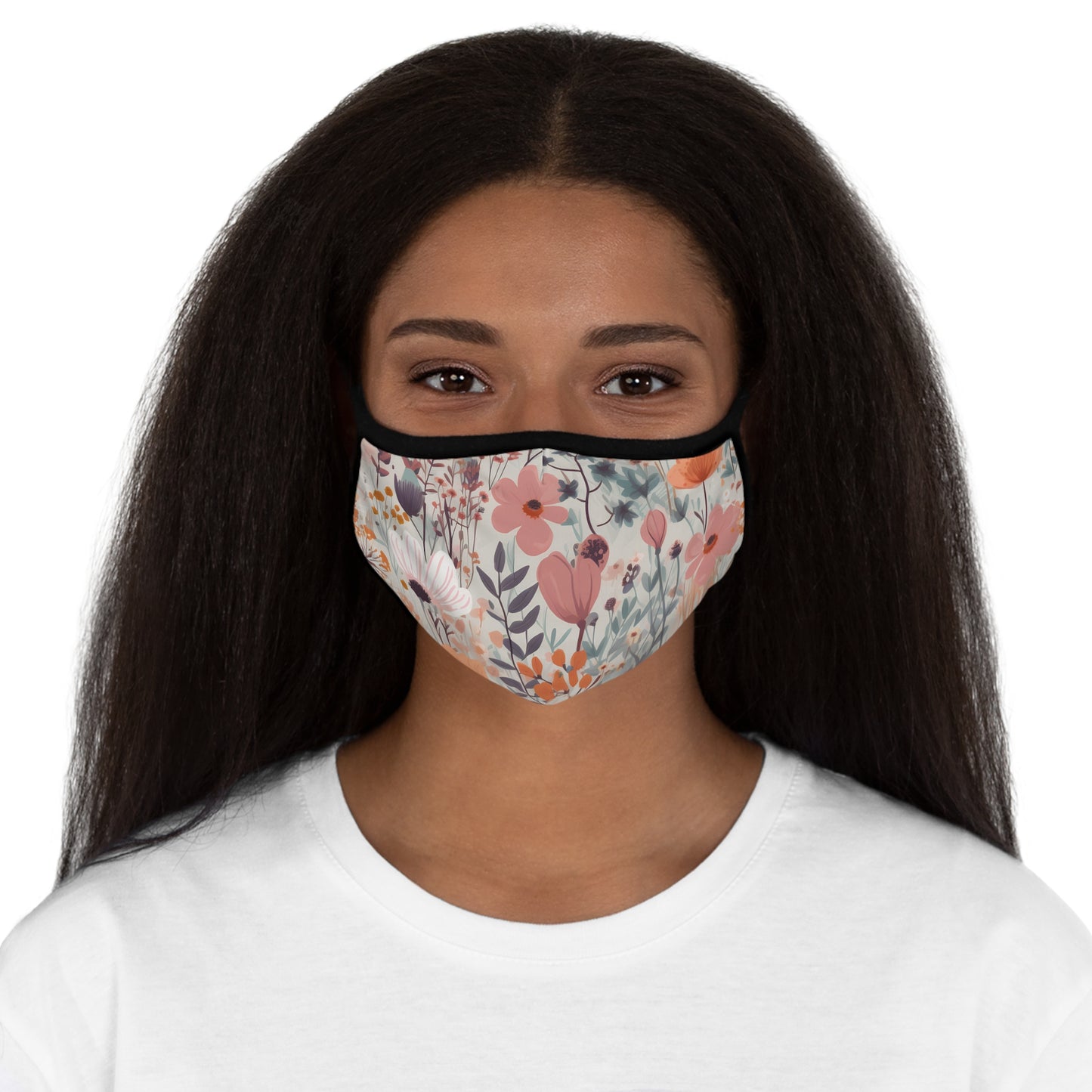 Rose Garden Fitted Face Mask