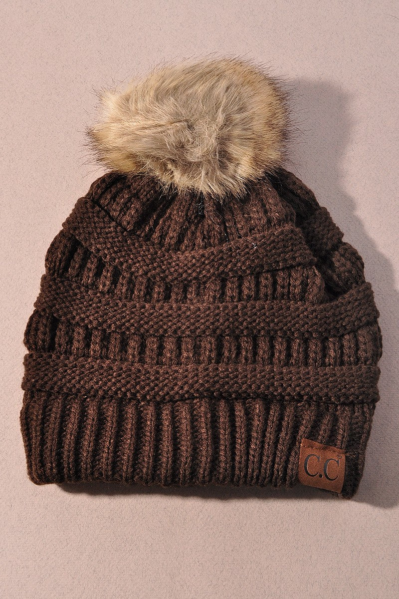 Cozy Luxe Pom Beanie