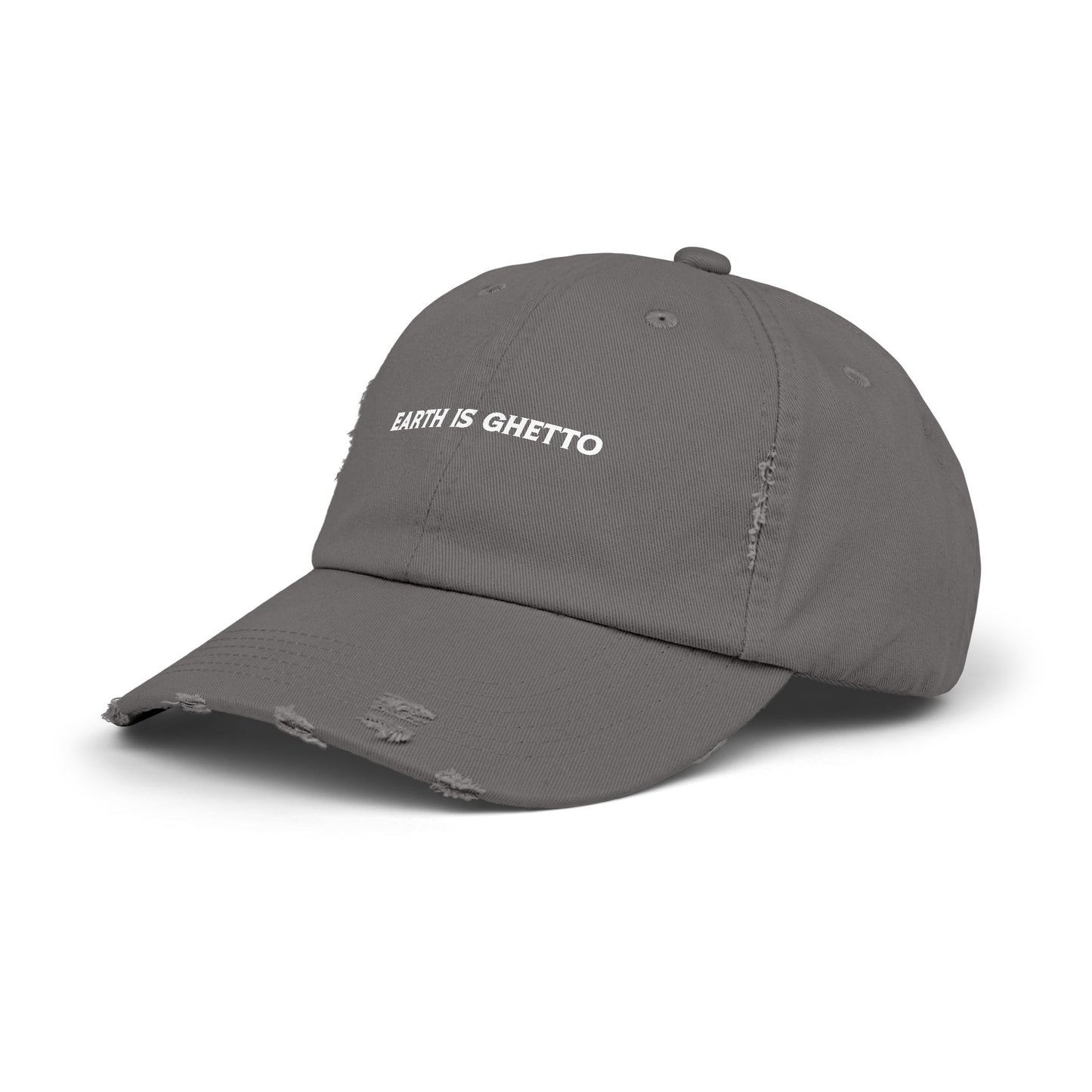 Earth Is Ghetto Unisex Distressed Cap
