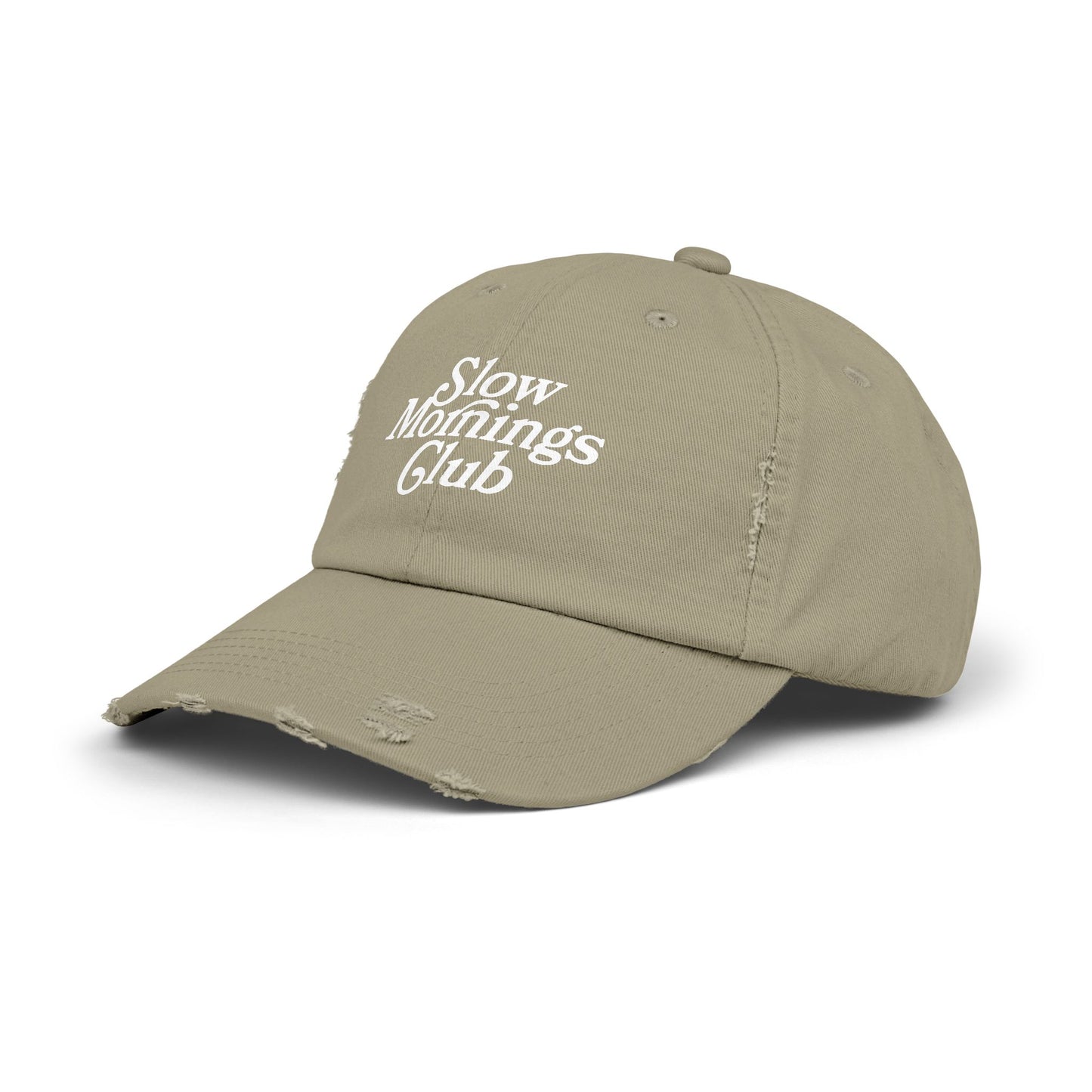 Slow Mornings Club Distressed Dad Hat