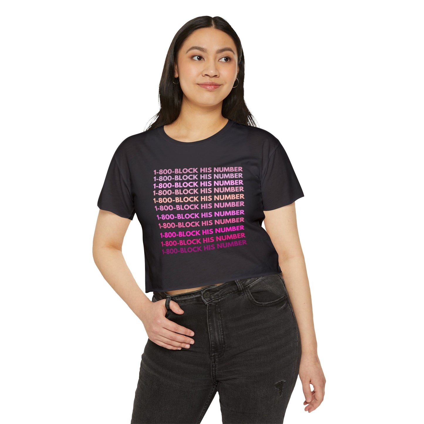 Block His Number Festival Crop Top