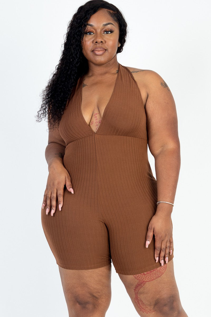 romper, women's romper, plus size romper, women's fashion, plus size fashion, women's plus size, women's romper, summer 2024 romper, trendy clothes for black women, urban clothing, urban chic, clothes for plus size women, women's plus size clothes, brown romper