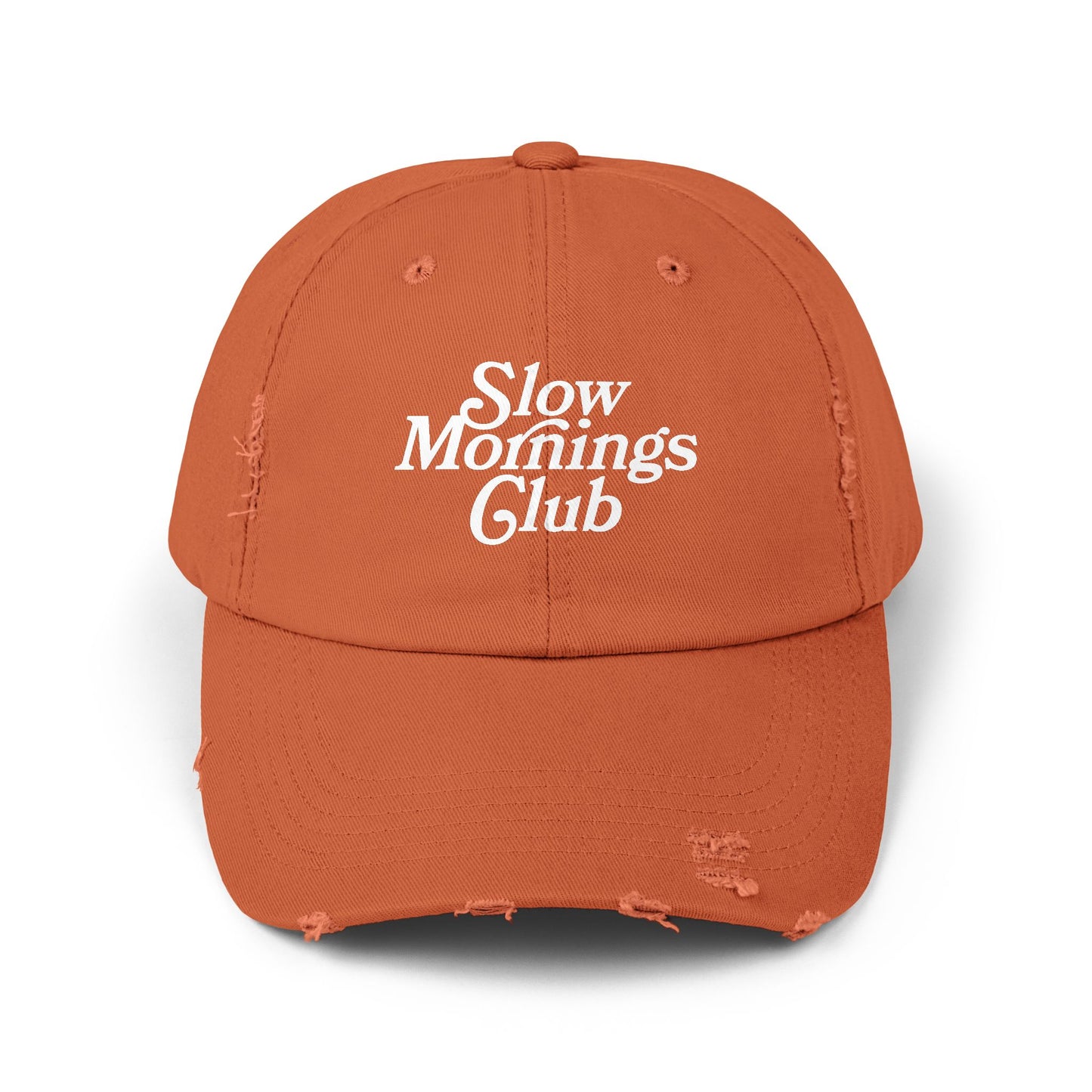 Slow Mornings Club Distressed Dad Hat