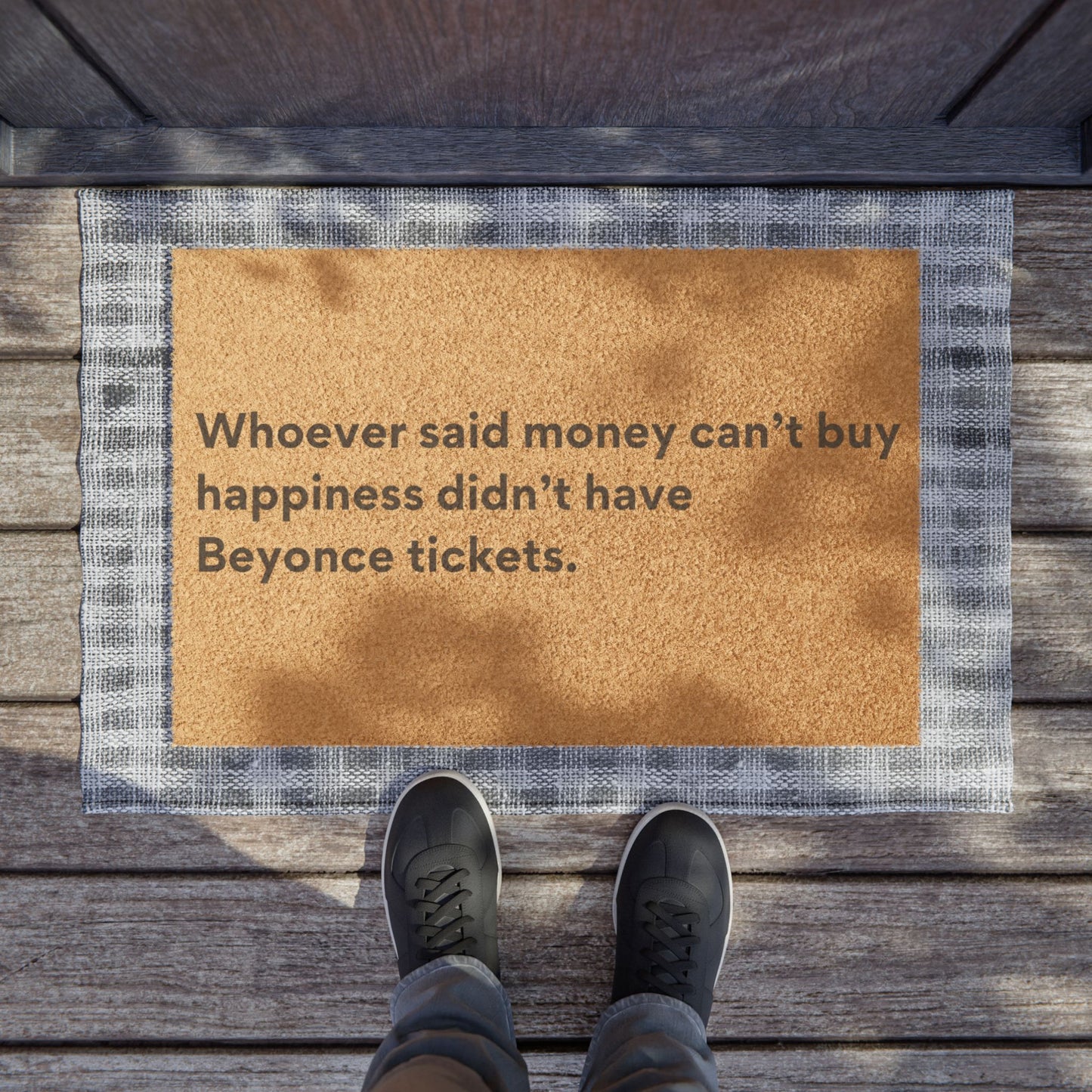 Happiness = Concert Tickets Doormat