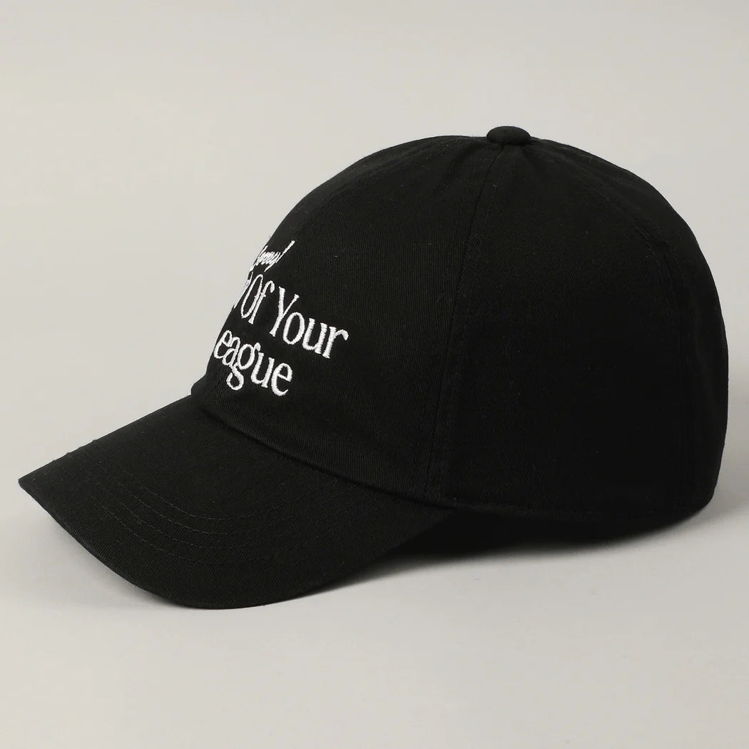 Sorry Out Of Your League Embroidery Baseball Cap