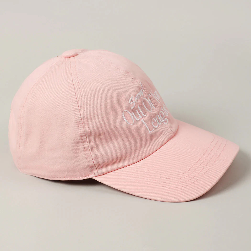 Sorry Out Of Your League Embroidery Baseball Cap