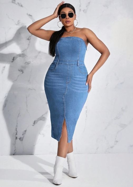 Split Decision, Full Confidence Denim Dress