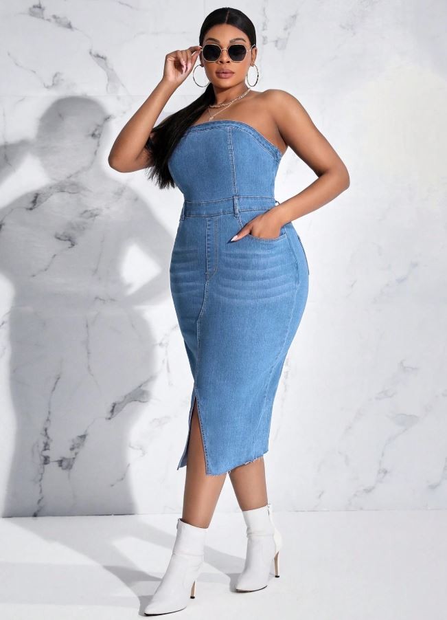 Split Decision, Full Confidence Denim Dress