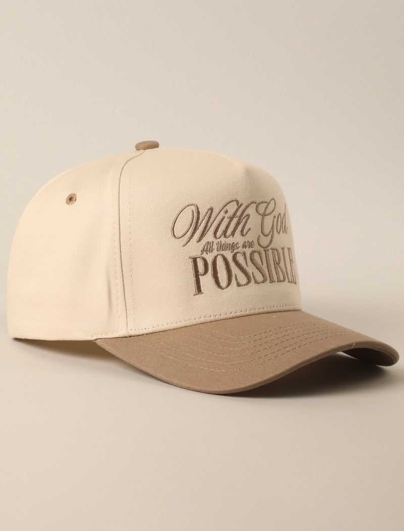 With God All Things Are Possible Hat