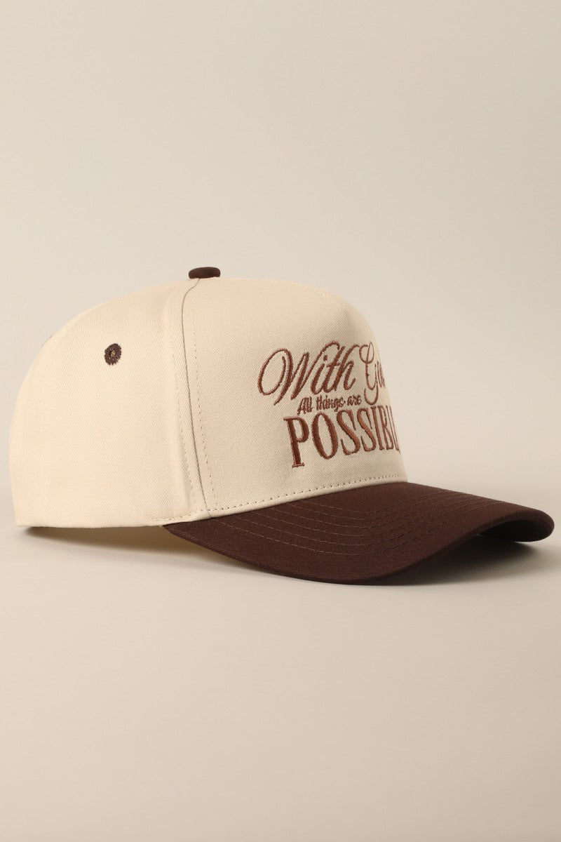 With God All Things Are Possible Hat