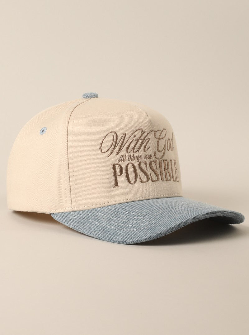 With God All Things Are Possible Hat