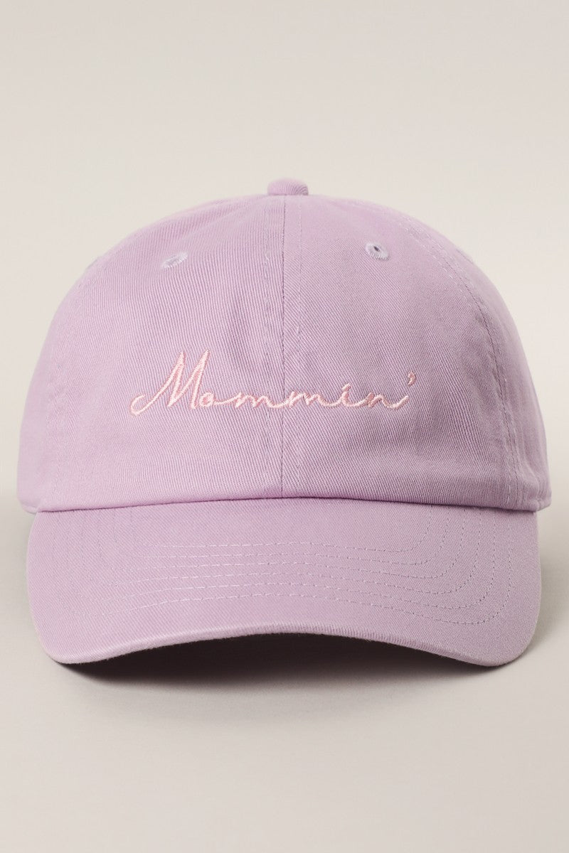 Mommin Typography Embroidered Dad Hat