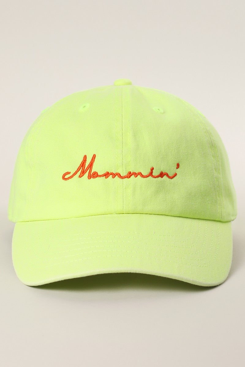 Mommin Typography Embroidered Dad Hat
