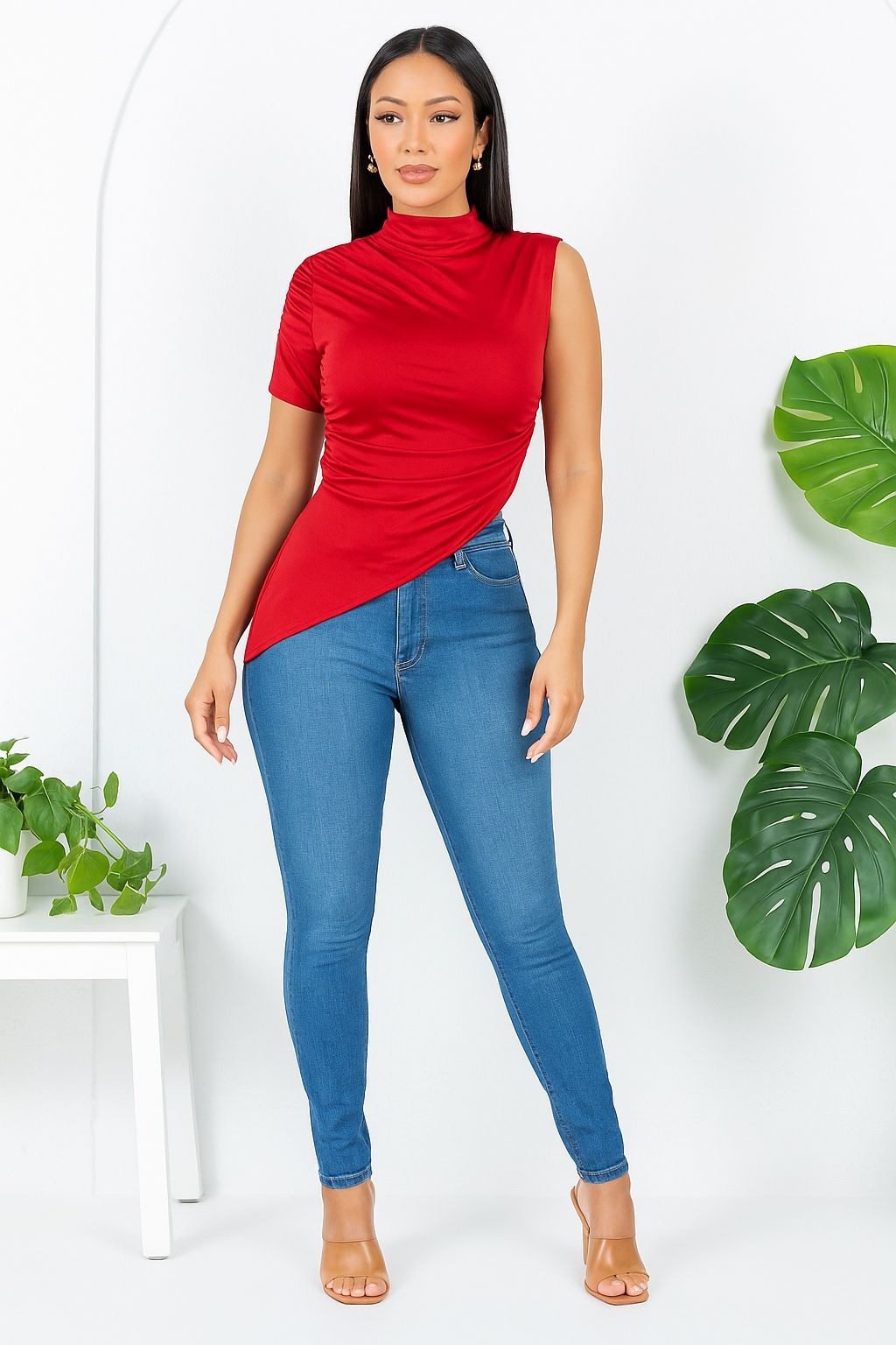 Sculpted Drama Top