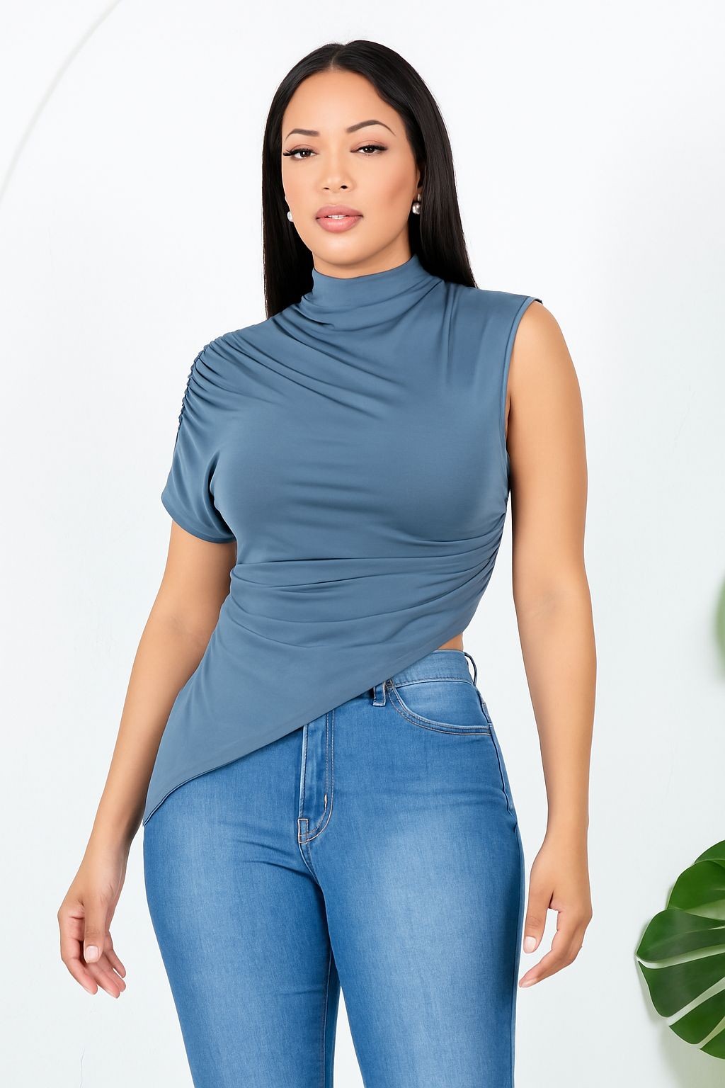 Sculpted Drama Top