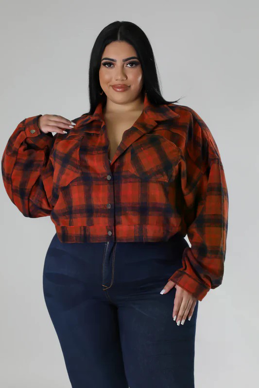 Cozy Checks Crop Jacket