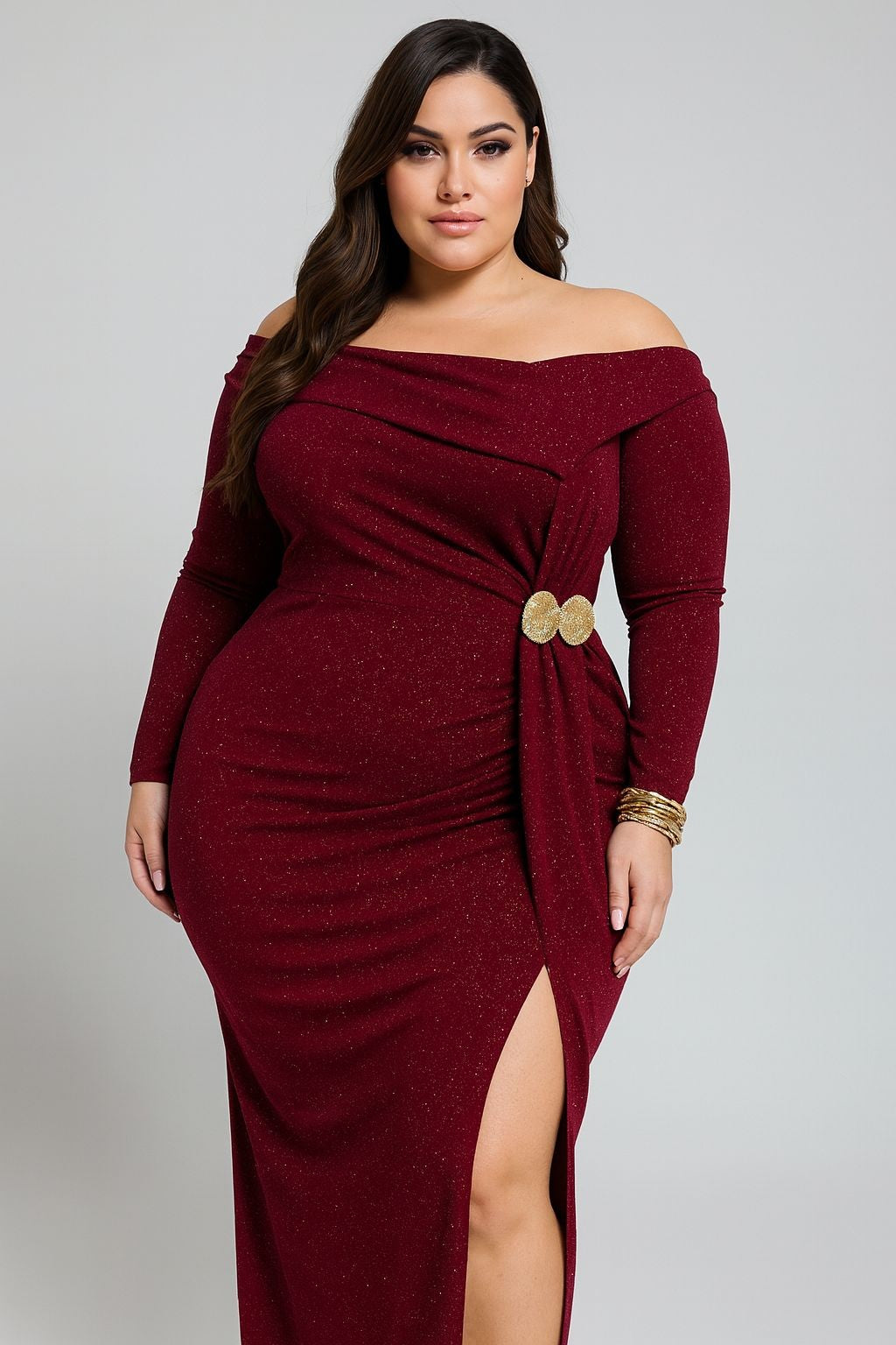 Glam Hour Shimmer One-Shoulder Dress