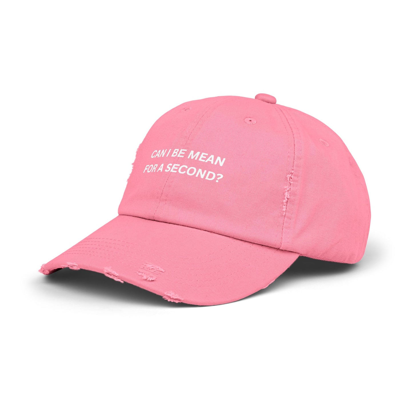 Can I Be Mean For A Second? Unisex Distressed Cap
