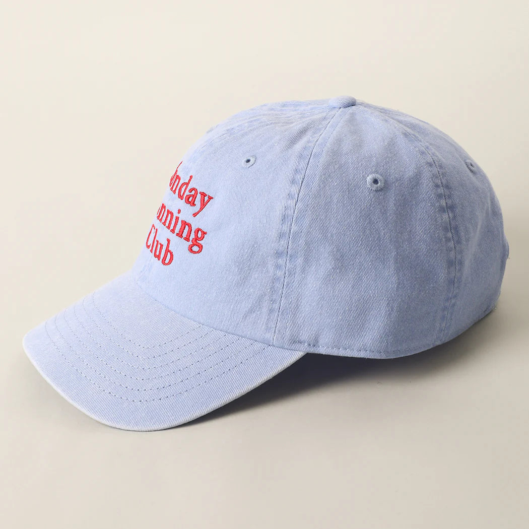 Sunday Running Club Embroidered Cotton Baseball Cap