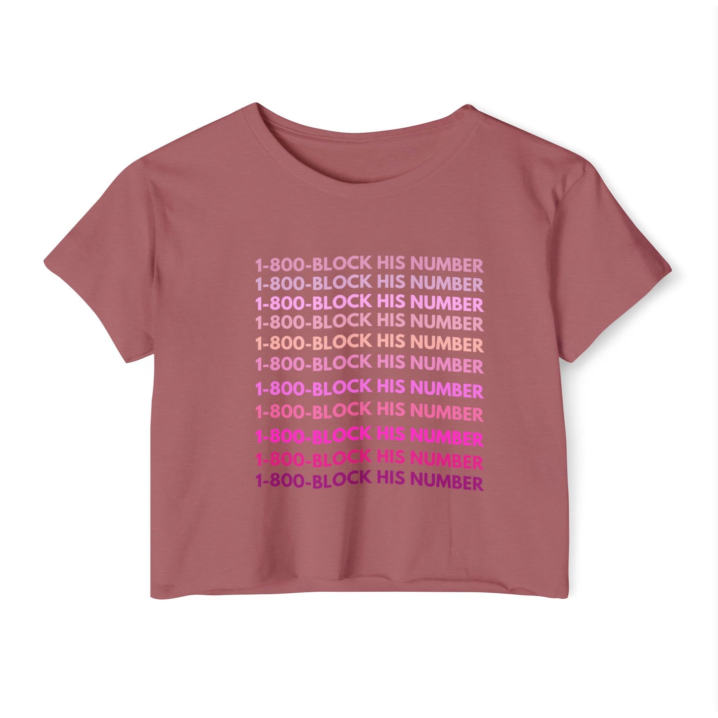 Block His Number Festival Crop Top