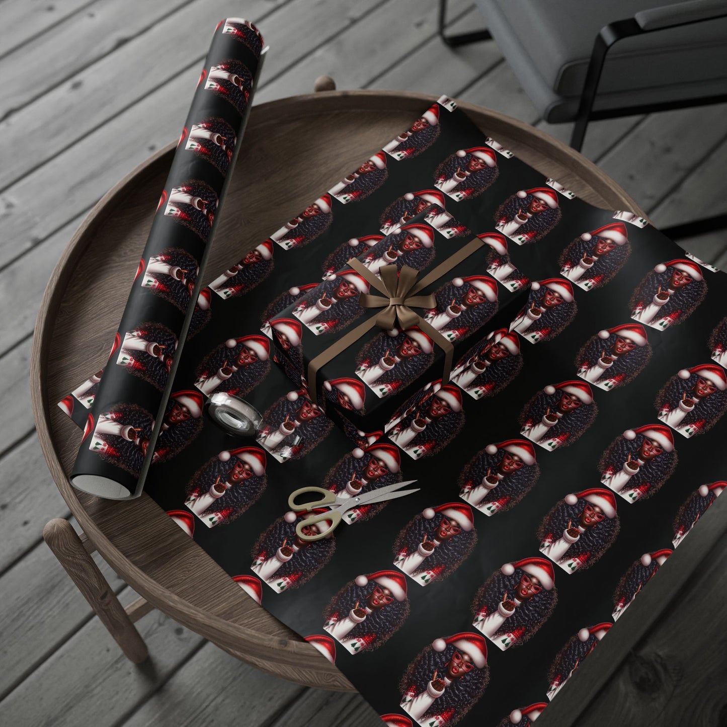 Melanin Barbie Christmas Wrap