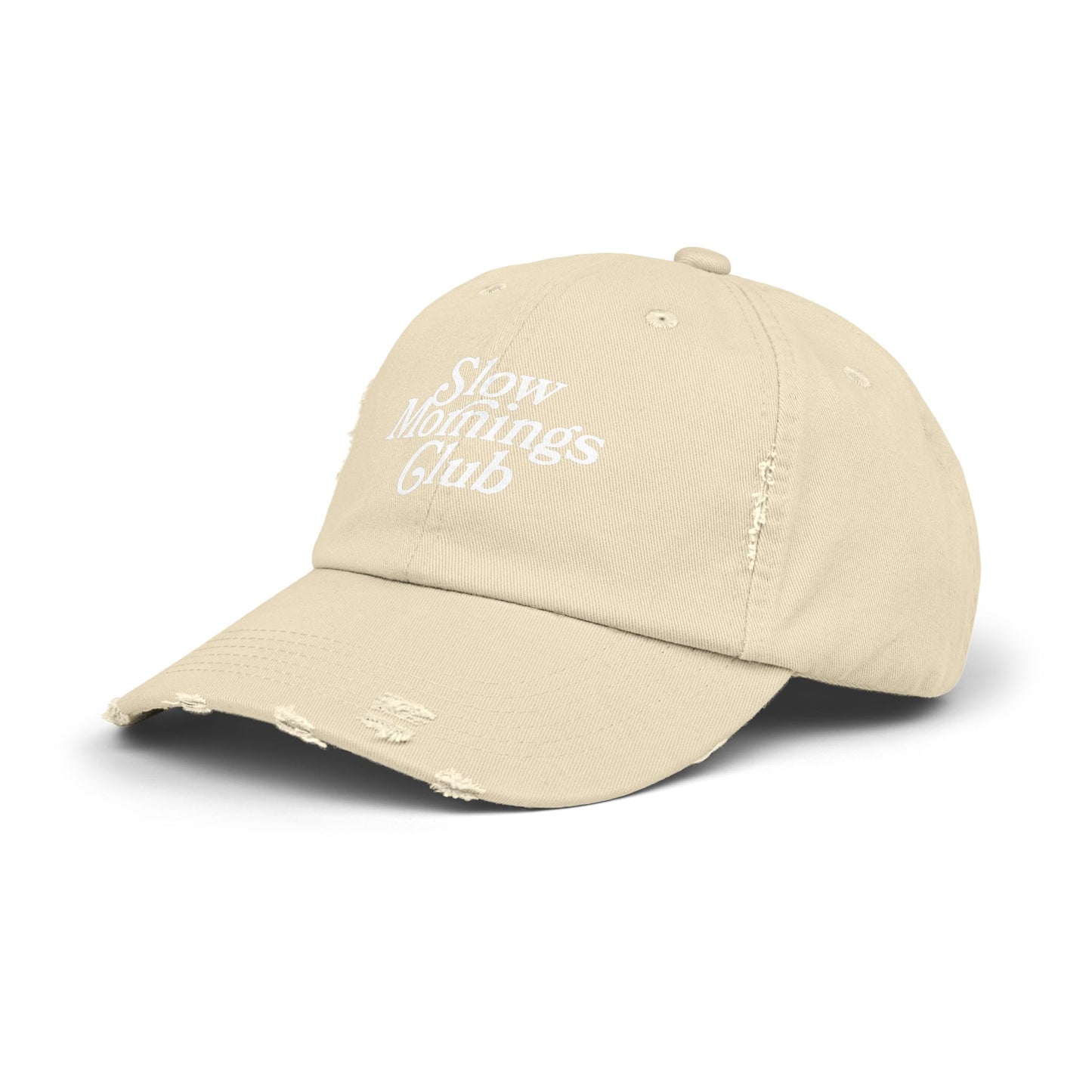 Slow Mornings Club Distressed Dad Hat