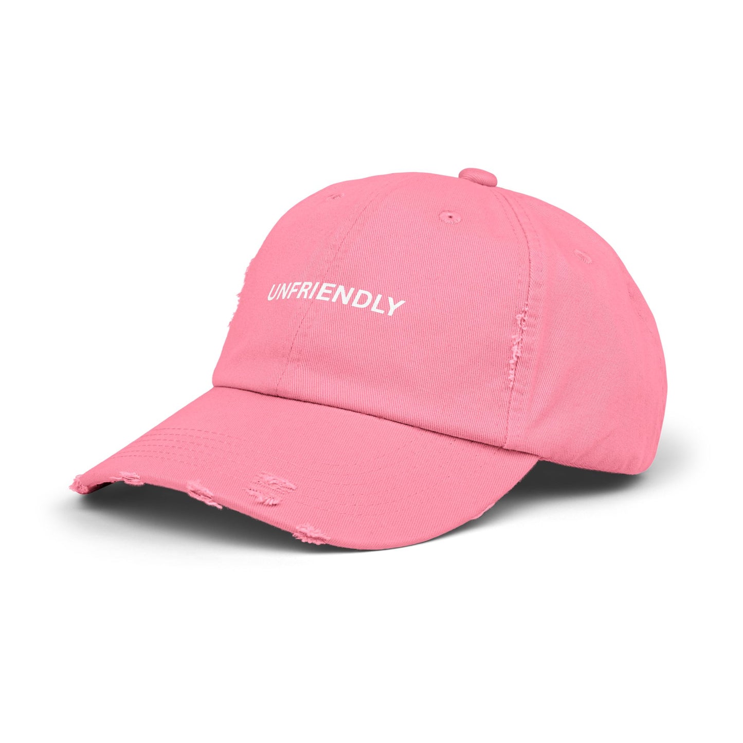 UNFRIENDLY Unisex Distressed Cap