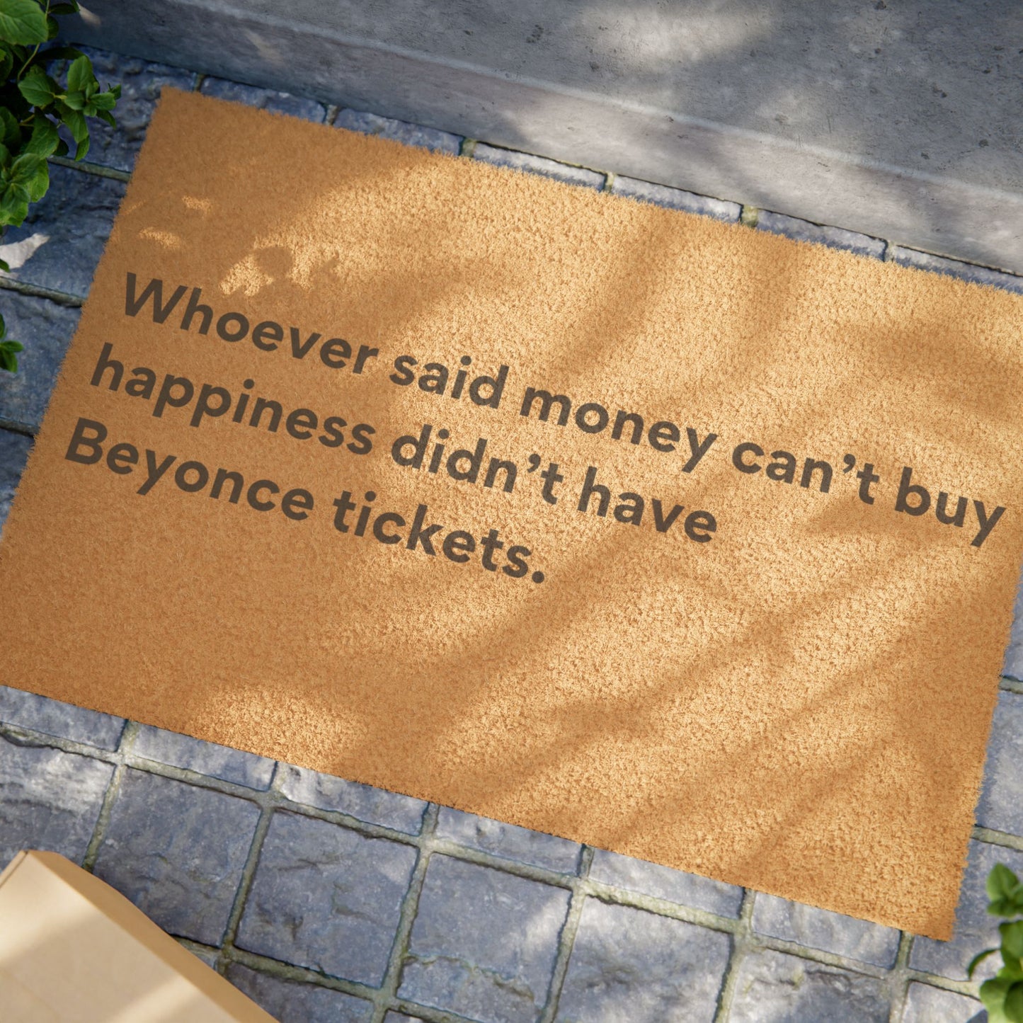 Happiness = Concert Tickets Doormat