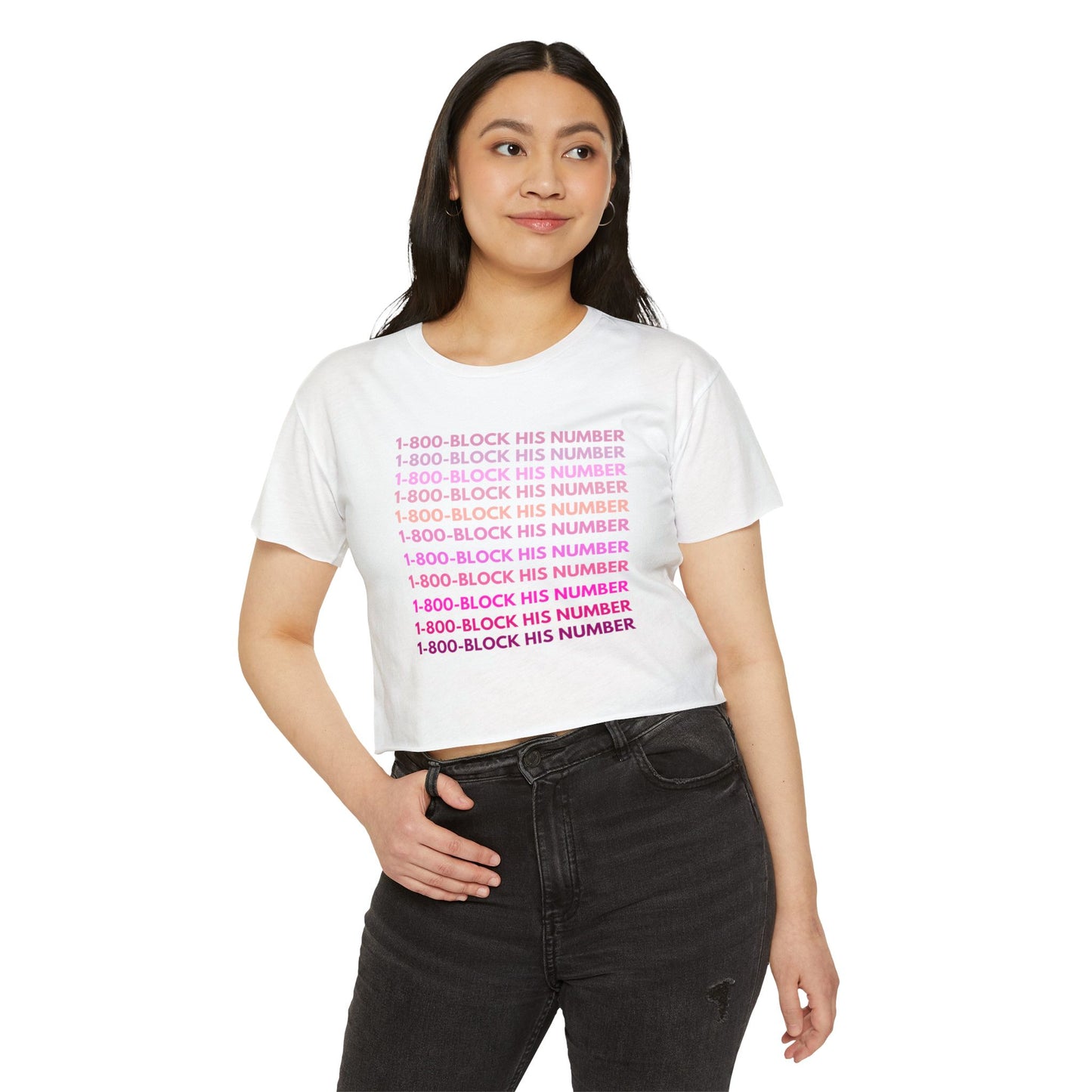 Block His Number Festival Crop Top