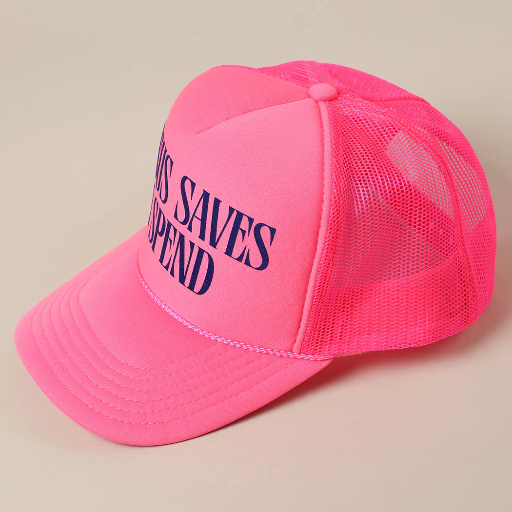 Jesus Saves, I Spend Mesh Trucker Hat