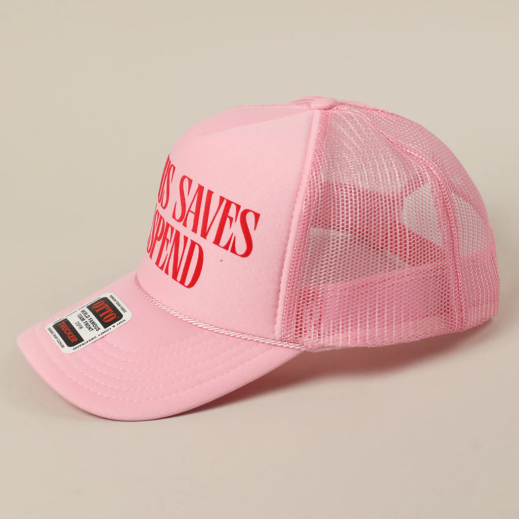 Jesus Saves, I Spend Mesh Trucker Hat