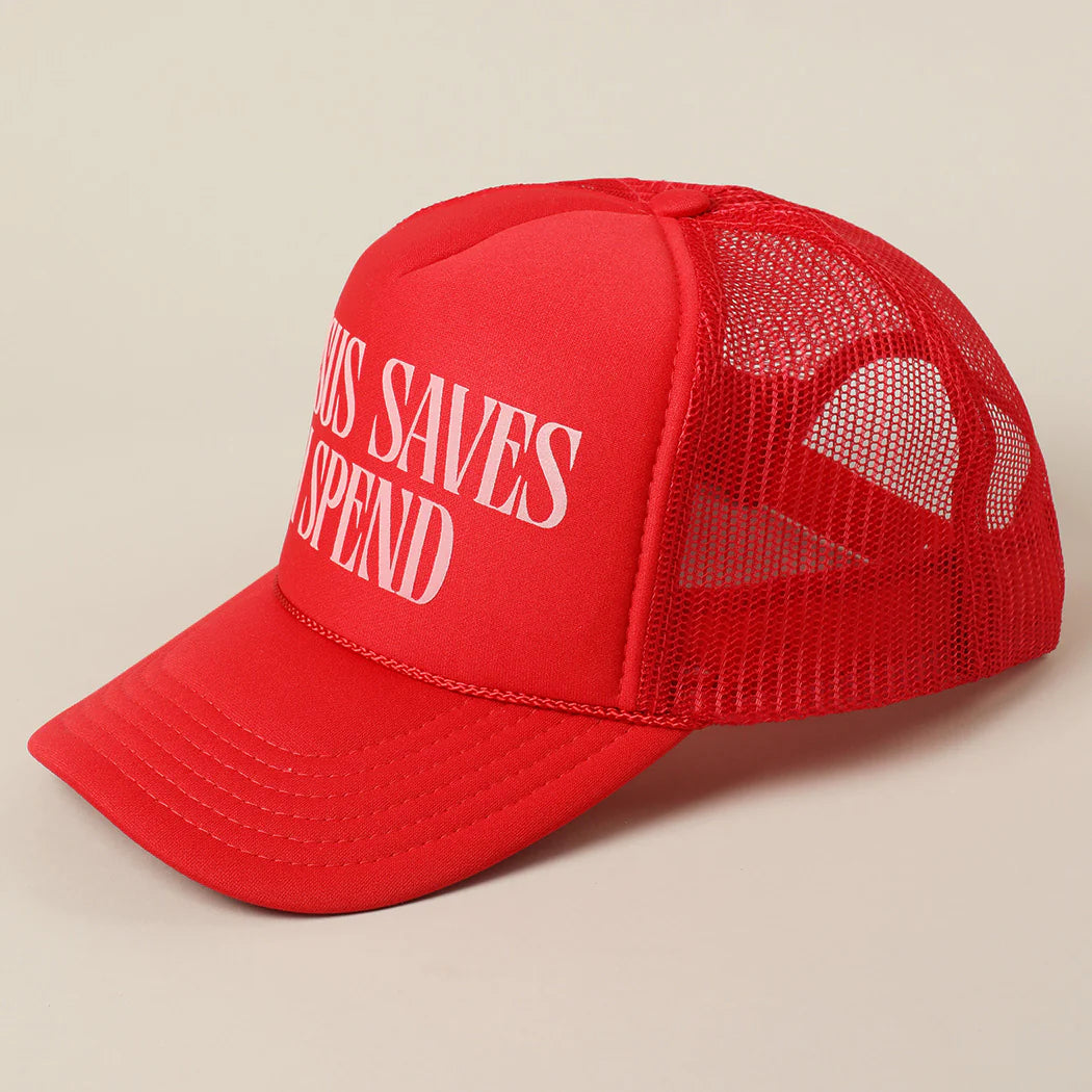 Jesus Saves, I Spend Mesh Trucker Hat