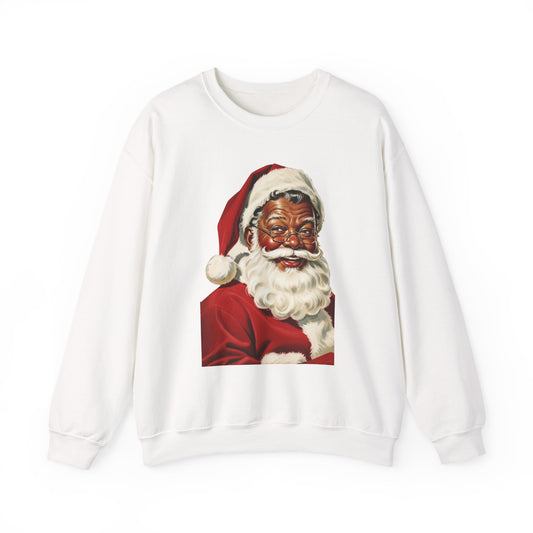 Black Santa Unisex Heavy Blend™ Crewneck Sweatshirt