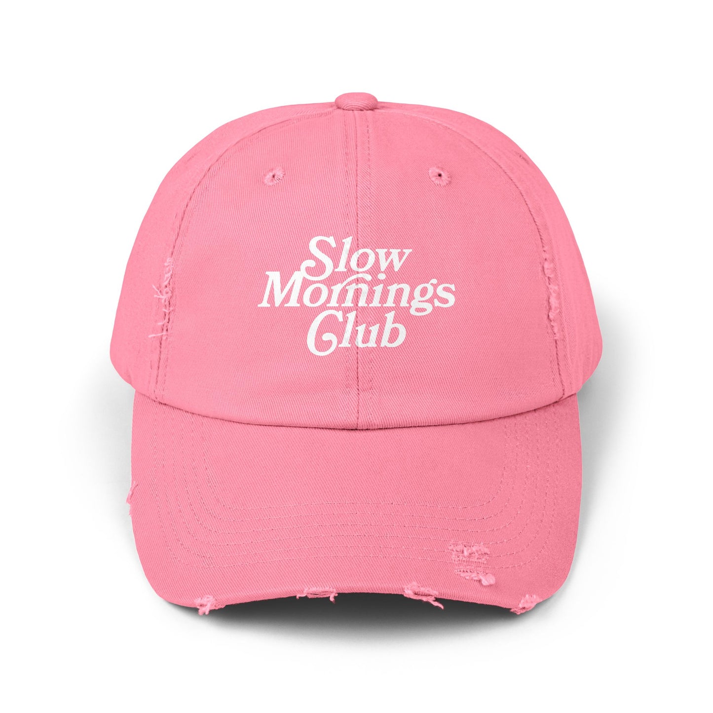 Slow Mornings Club Distressed Dad Hat