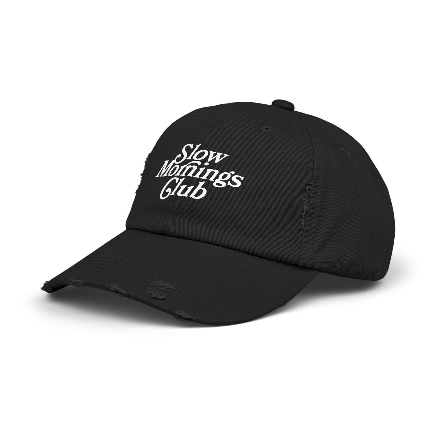 Slow Mornings Club Distressed Dad Hat