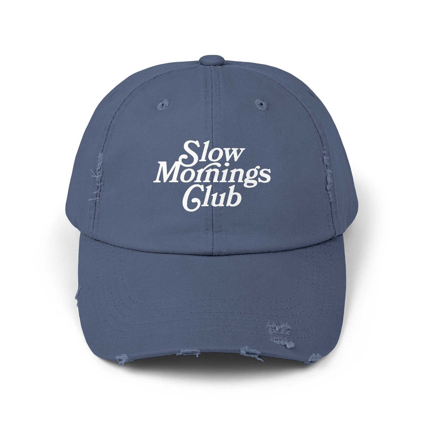 Slow Mornings Club Distressed Dad Hat