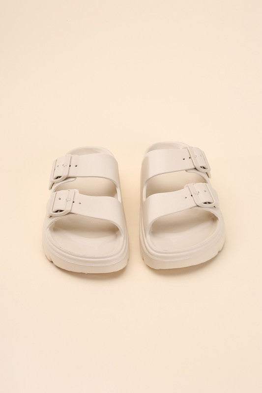 BUCKLE STRAP SLIDES