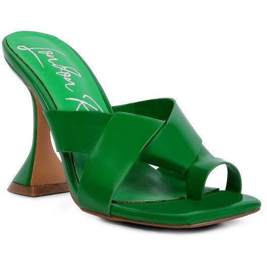 SNATCHED TOE RING HEELED SANDALS
