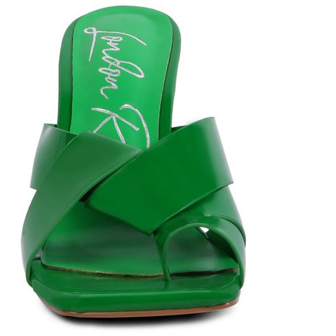 SNATCHED TOE RING HEELED SANDALS