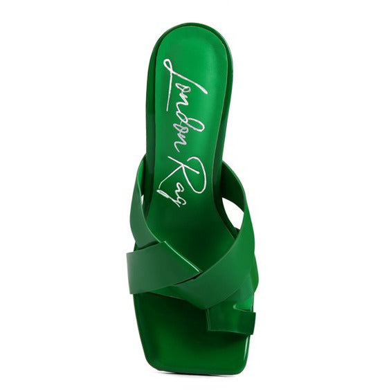 SNATCHED TOE RING HEELED SANDALS