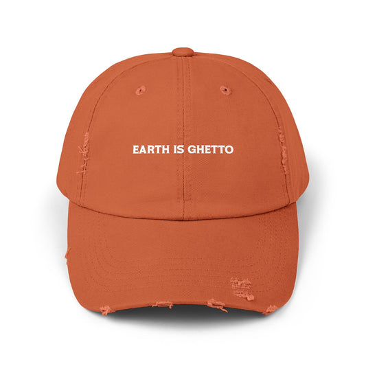 Earth Is Ghetto Unisex Distressed Cap