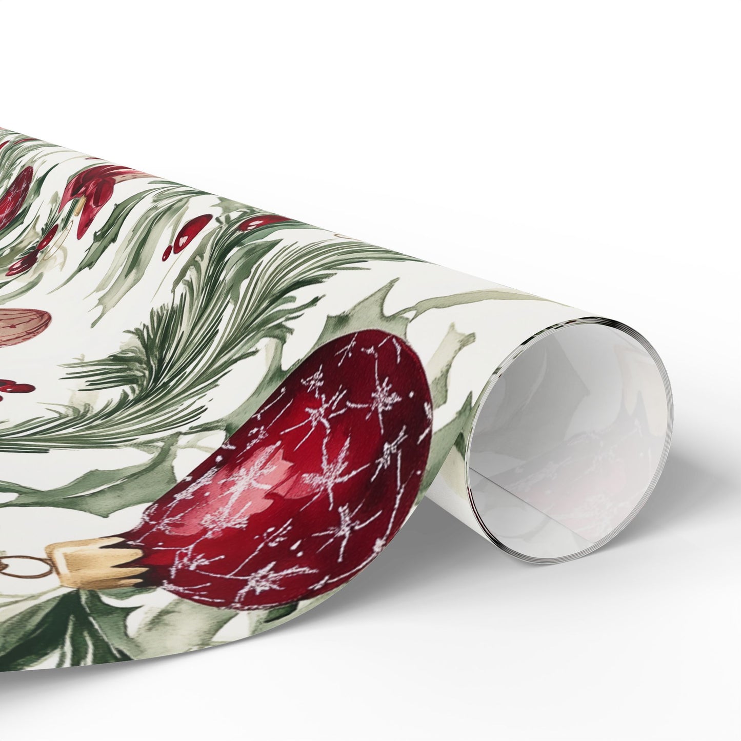 Cranberry Ribbons Wrapping Paper