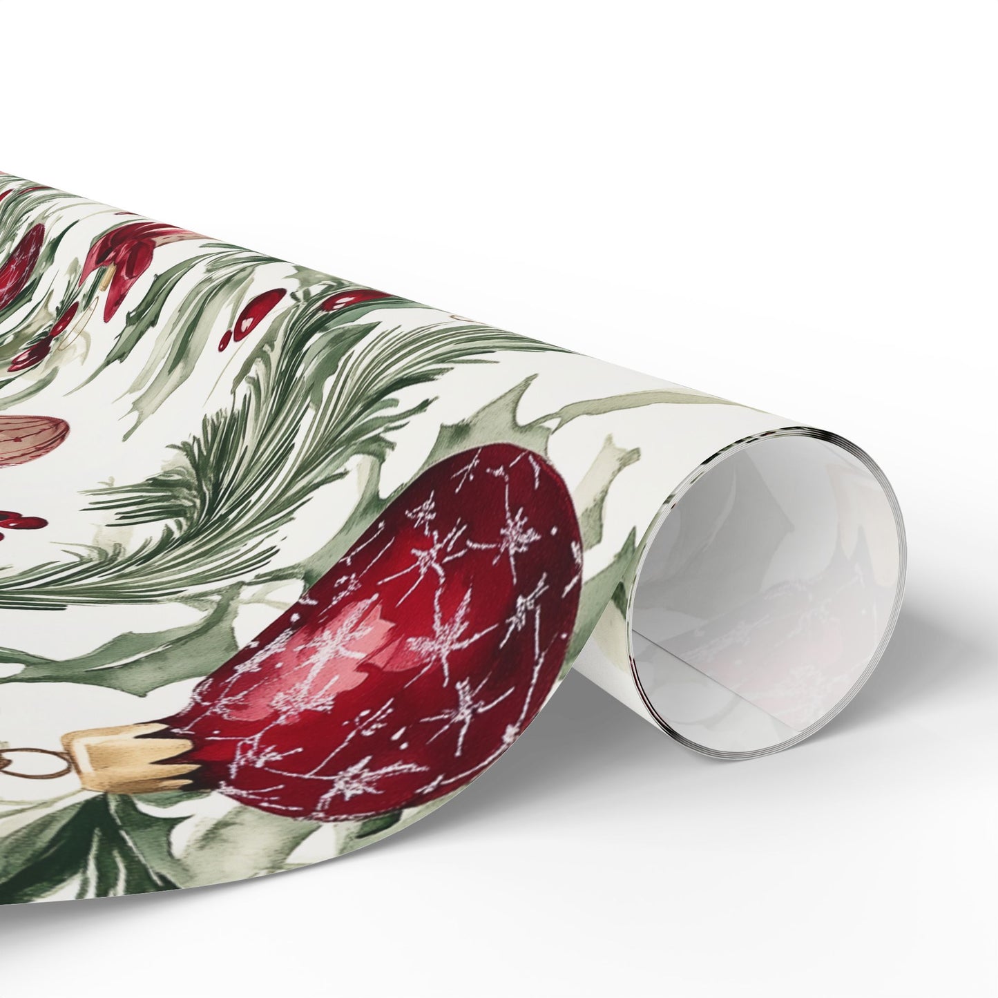 Cranberry Ribbons Wrapping Paper