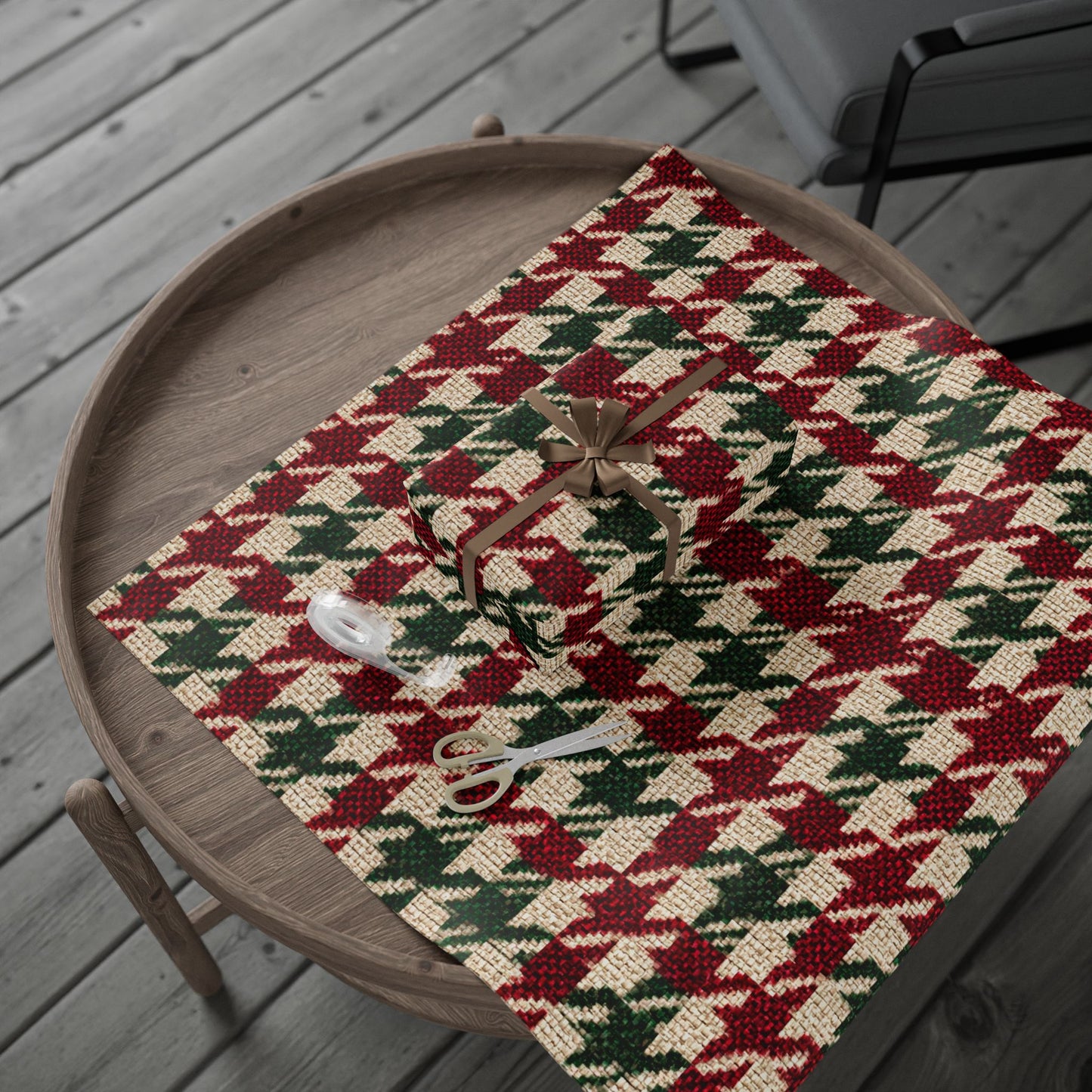 Holiday Houndstooth Wrapping Paper ❤️🎄
